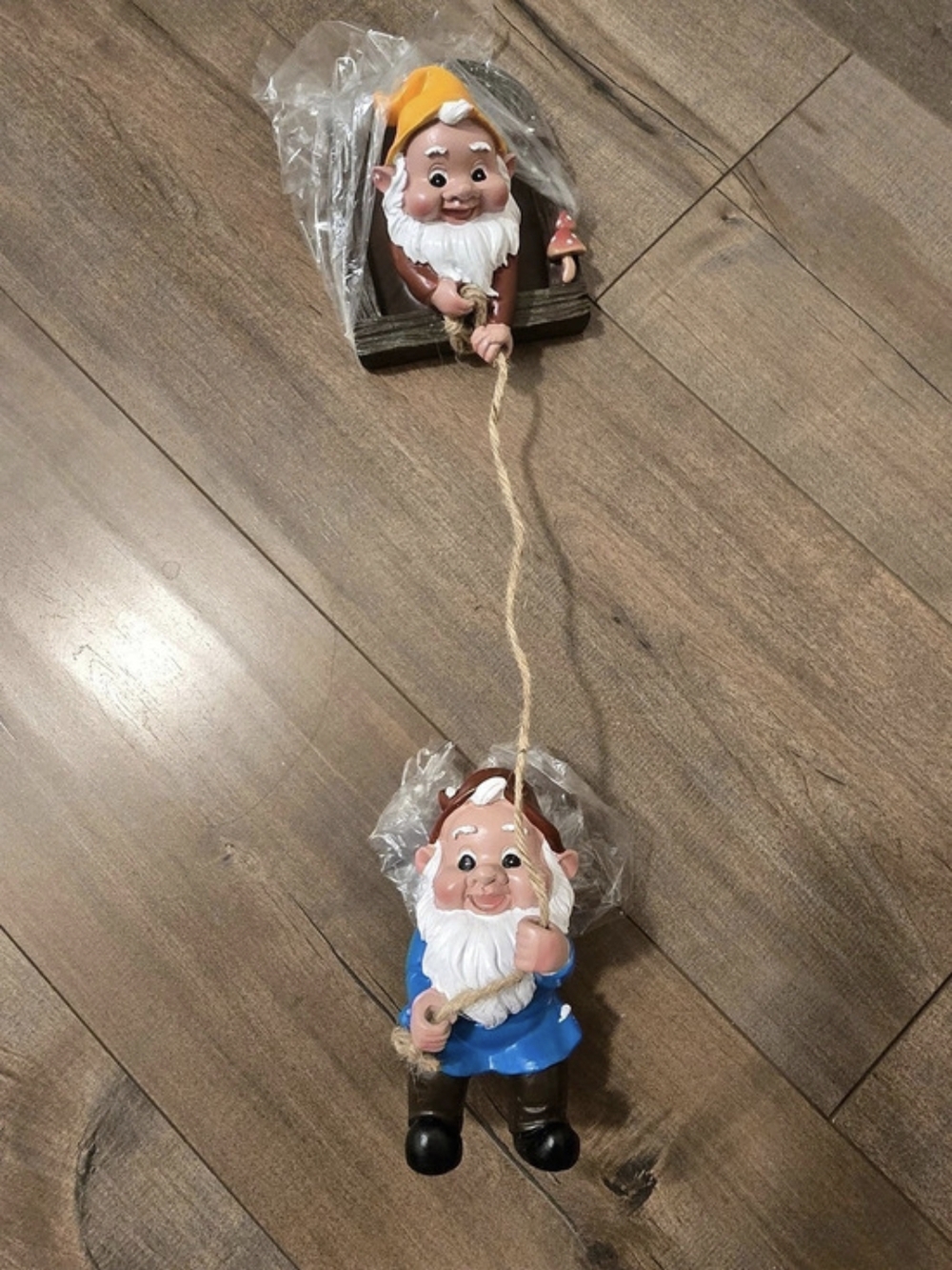 Blue & Orange Gnome Christmas Ornaments Set of 2